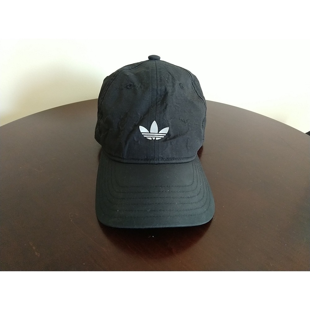 Adidas Originals Black Baseball Hat Cap Adjustable Trefoil Logo Mens Accessory